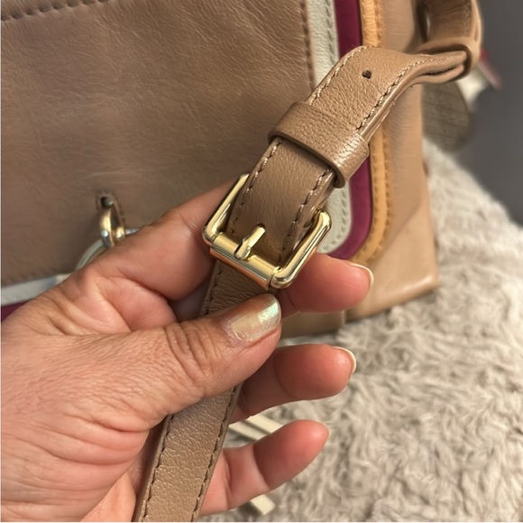 See By Chloe Tan and Pink Crossbody Bag with Saddle Shape - Picture 13 of 14